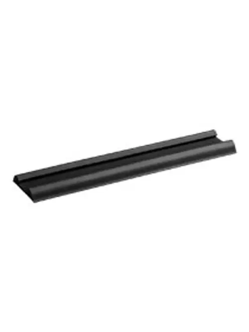 Schwarzes EPDM-Profil von Esdec für Stahlwelldächer, optimierbar und quer montierbar, geeignet für ESD-Anwendungen.