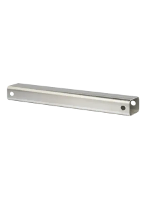 Esdec Flachprofil aus Aluminium, lang und rechteckig, mit Löchern zur Befestigung. Geeignet für verschiedene Anwendungen in der Konstruktion und Montage.