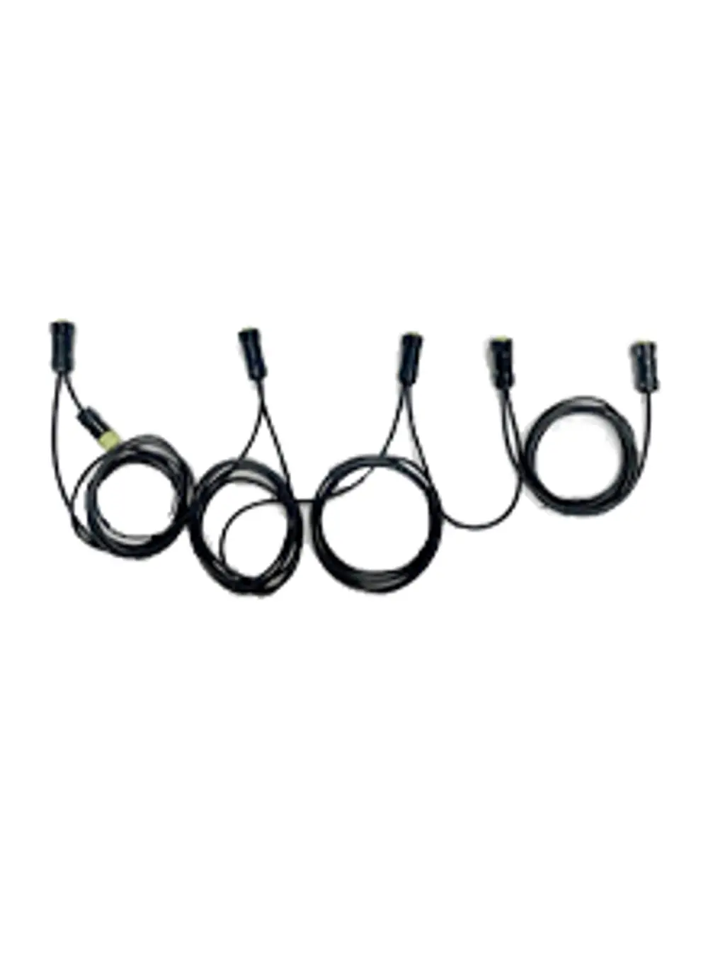 Schwarzes 5-Wege-Kabel mit mehreren Anschlussmöglichkeiten, geeignet für Kommunikationssysteme, hergestellt von Solis.