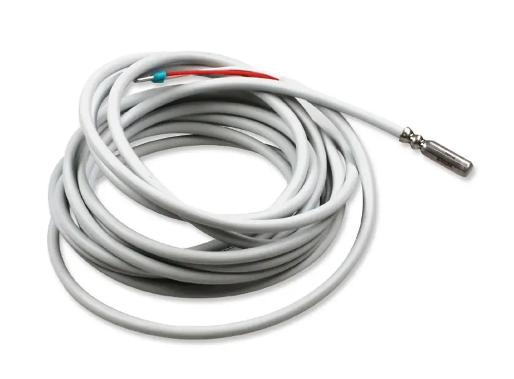 Temperaturfühler mit gebogenem Kabel und Metallspitze, typischerweise von der Marke Remko, zur Messung von Temperaturen in verschiedenen Anwendungen.