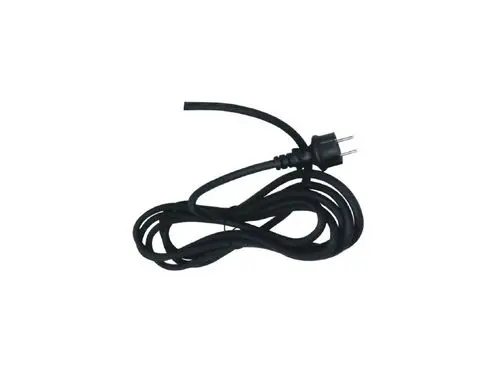 Remko Netzkabel mit Stecker, geschlungen in einer langen Form, auf neutralem Hintergrund.