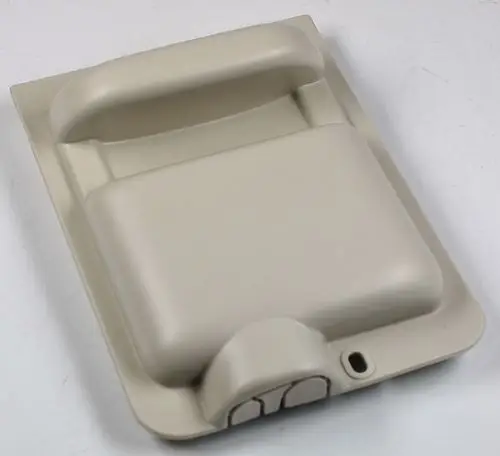 Abdeckung für Elektroklemmleiste in neutraler Farbe, passend zu Remko-Produkten. Die Abdeckung hat eine abgerundete Form und seitliche Halterungen.