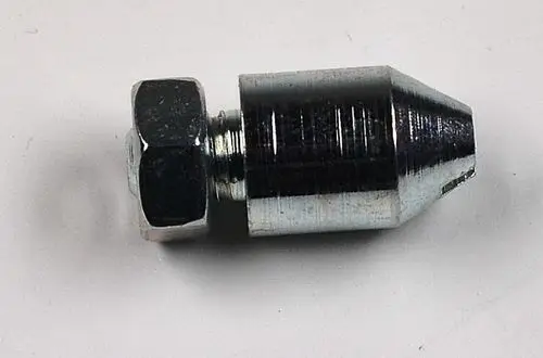 Metallischer Befestigungspin mit einer sechseckigen Mutter, geeignet für Anwendungen wie die Verkleidung in Geräten der Marke Remko.