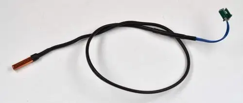 Sensor mit einem kupferfarbenen Ende und zwei Drähten, einer schwarz und einer blau, für Remko-Geräte.