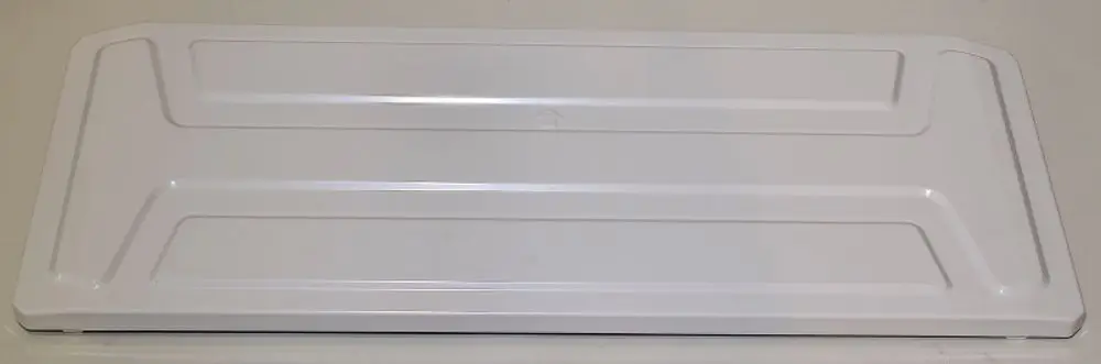 Weißes Deckblech mit flacher Oberfläche und vertikalen Rillen. Es handelt sich um ein Produkt der Marke Remko, geeignet für spezifische Anwendungen.