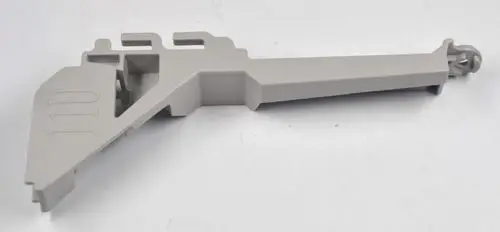 Geräteblende in grauer Farbe, hergestellt von Remko, mit einer Halterung in Form eines langen Hebels, geeignet für Montagezwecke.