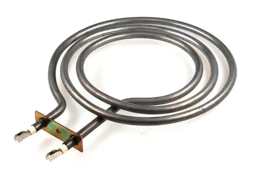 Heizwiderstand von Remko, bestehend aus einer gewundenen Metallspirale mit zwei Anschlüssen, geeignet für den Einsatz in Heizsystemen.