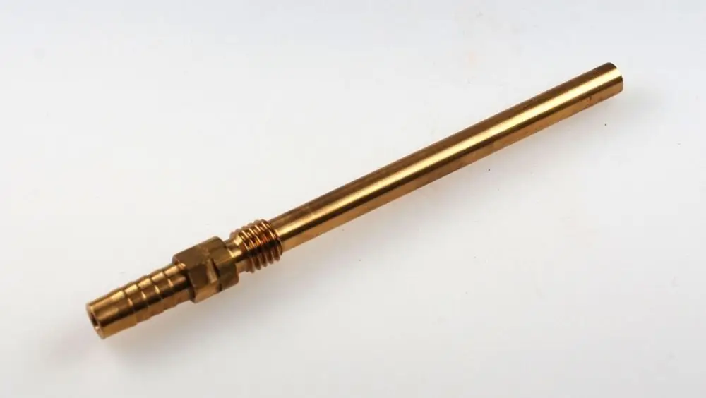 Saugrohr aus Messing von Remko mit einem Anschlussstück und einem langen zylindrischen Schaft.