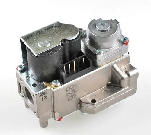 Gasventil von Remko, kompakte Bauform mit verschiedenen Anschlüssen und einer elektrischen Steuerungseinheit für gasbetriebene Systeme.