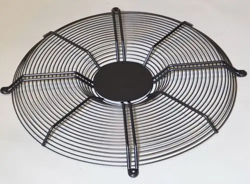 Schutzgitter von Remko mit einem runden Design aus schwarzem Draht, das für den Einsatz in Lüftern oder Heizgeräten geeignet ist.