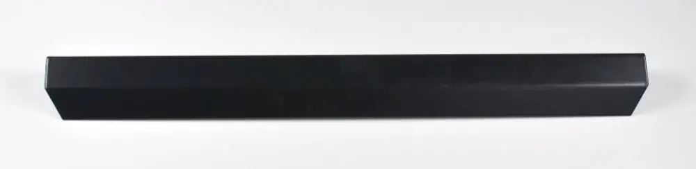 Schwarze, rechteckige Führung für eine Brennerverkleidung, möglicherweise von Remko, auf weißem Hintergrund.