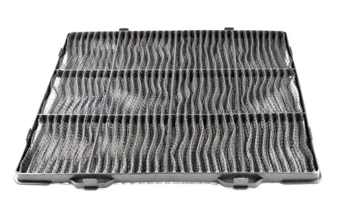 Umluftfilter mit gewellter Filteroberfläche, in einem Rahmen eingespannt. Produkt von Remko, zur Luftreinigung in Klimaanlagen oder Lüftungssystemen geeignet.