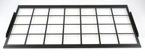 Schwarzes Ansaugschutzgitter mit rechteckigem Rasterdesign von Remko, geeignet für den Einsatz in verschiedenen Anwendungen.