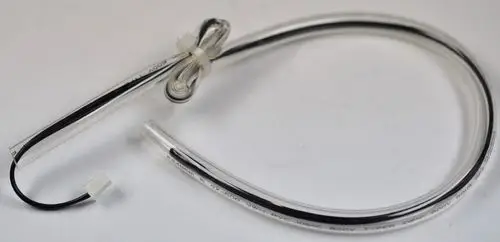 Raumtemperatursensor mit flexiblen Kabeln, transparentem Gehäuse und einer schwarzen Anschlussleitung, produziert von Remko.