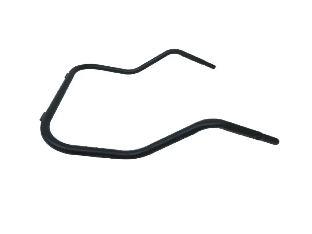 Standbügel von Remko, in schwarzer Metallausführung, mit einer geschwungenen Form und zwei Halterungen an den Enden zur Unterstützung.