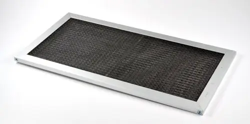 Luftfilter von Remko in rechteckiger Form mit schwarzem Netz und silbernem Rahmen, geeignet zur Luftreinigung oder -filtration.