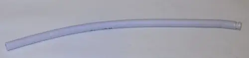 Grauer Kondensatschlauch, gebogen, aus flexiblem Material. Die Oberfläche ist glatt und hat eine einheitliche Textur. Hergestellt von der Marke Remko.