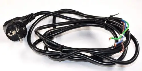 Kabel mit einem schwarzen Stecker und mehreren inneren Drähten, typischerweise für elektrische Geräte wie von Remko verwendet.