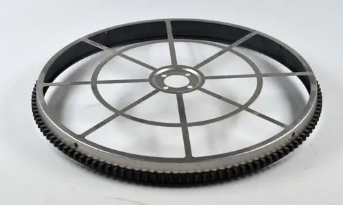 Rotor-Halterung aus Metall mit gitterförmiger Struktur und Zahnkranz. Geeignet für Remko-Anwendungen.