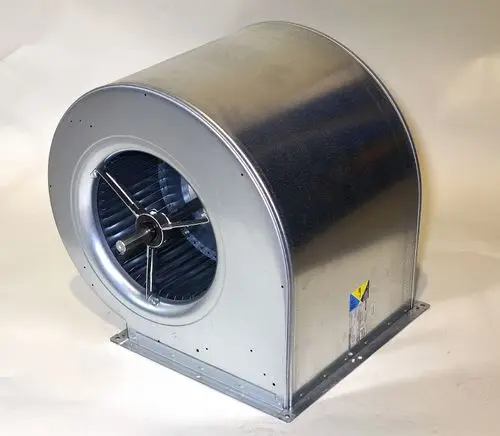 Radialventilator in Metallbauweise mit runder Frontöffnung und innenliegendem Lüfterrad. Produkt von Remko, geeignet für Luftzirkulation in verschiedenen Anwendungen.
