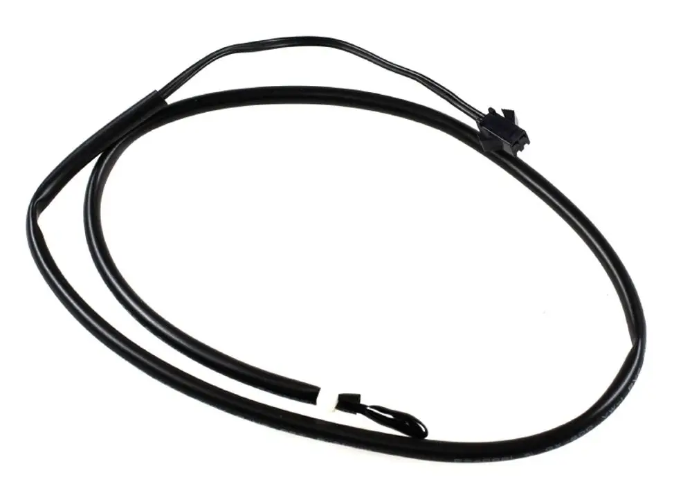 Schwarzes Kabel mit zwei Leitungen und einem Stecker, möglicherweise Bestandteil eines Sensors von Remko, geeignet für Umluftsysteme.