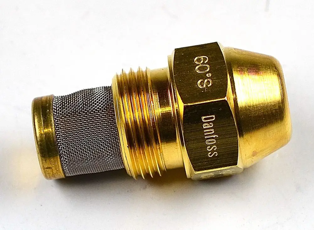 Goldfarbener Ölfilter mit Sieb in gerader Bauform, erkennbar an der markanten Gewindeform und dem Schriftzug "Danfoss". Produkt von Remko.