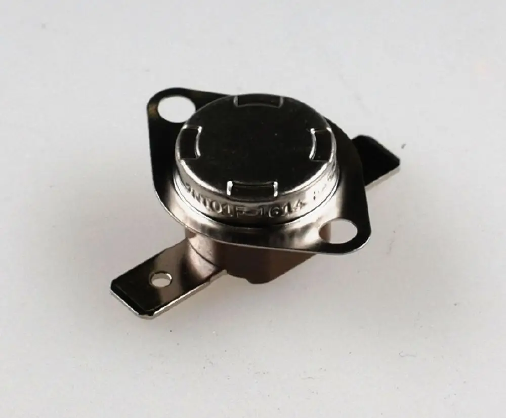 Nachkühlthermostat von Remko, runde Metallkonstruktion mit zwei Montageöffnungen an den Seiten. Eignet sich zur Temperaturregelung in Kühlgeräten.