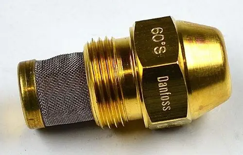 Danfoss Öldüse mit feinem Metallsieb und einem Gewinde für die Montage, designed für die Anwendung in Heizsystemen, kompatibel mit Remko Geräten.
