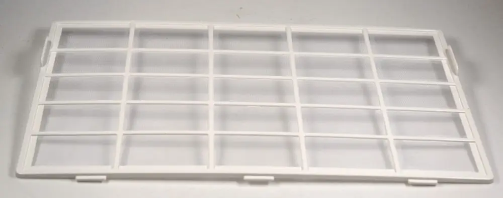 Weißer Luftfilter aus Kunststoff mit Rechteckstruktur und mehreren Gitterfeldern, geeignet für Remko-Geräte.