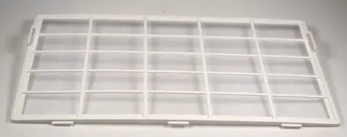 Weißer Luftfilter aus Kunststoff mit Rechteckstruktur und mehreren Gitterfeldern, geeignet für Remko-Geräte.