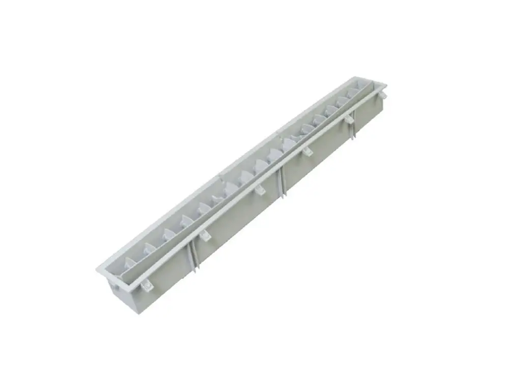 Verteilerleiste aus Kunststoff mit mehreren Fächern zur Ordnung und Verteilung von elektrischen Anschlüssen, hergestellt von Remko.