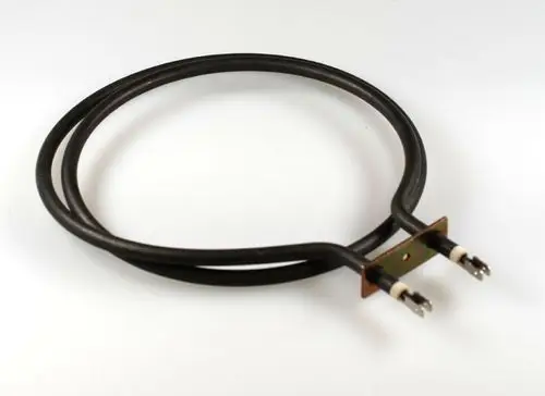 Heizelement von Remko mit zwei Anschlüssen und einem doppelten Kabel, geeignet für verschiedene Heizgeräte.