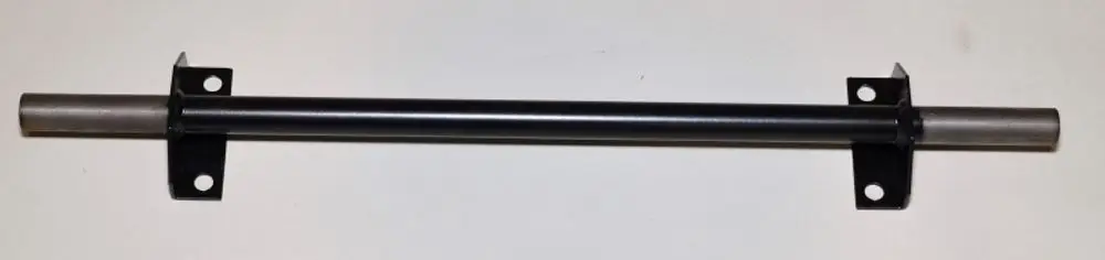 Achse mit zwei Metallhalterungen, an einem Ende verjüngend, möglicherweise für industrielle Anwendungen, hergestellt von Remko.