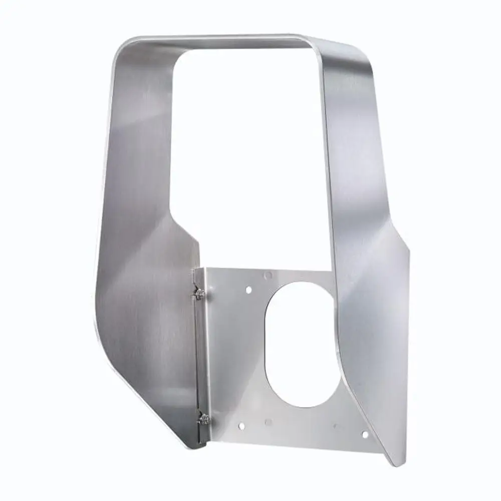 Edelstahl-Schutzdach, speziell für die MENNEKES AMTRON-Säule konzipiert. Die Halterung ist robust und bietet optimalen Schutz für die Installation.