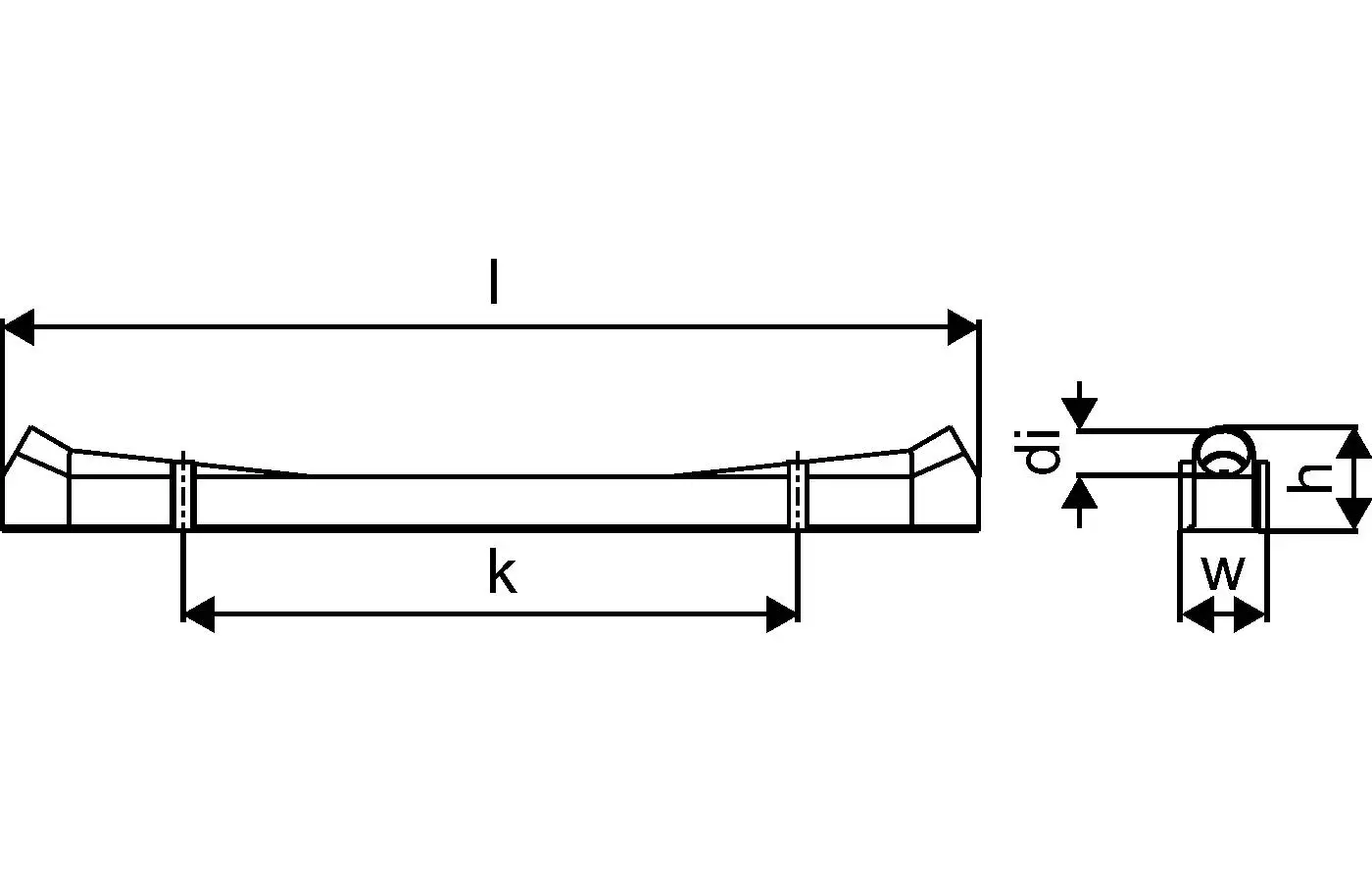 Deckendurchführungselement, dargestellt in technischer Zeichnung. Zeigt Form und Maße mit der Marke Uponor.