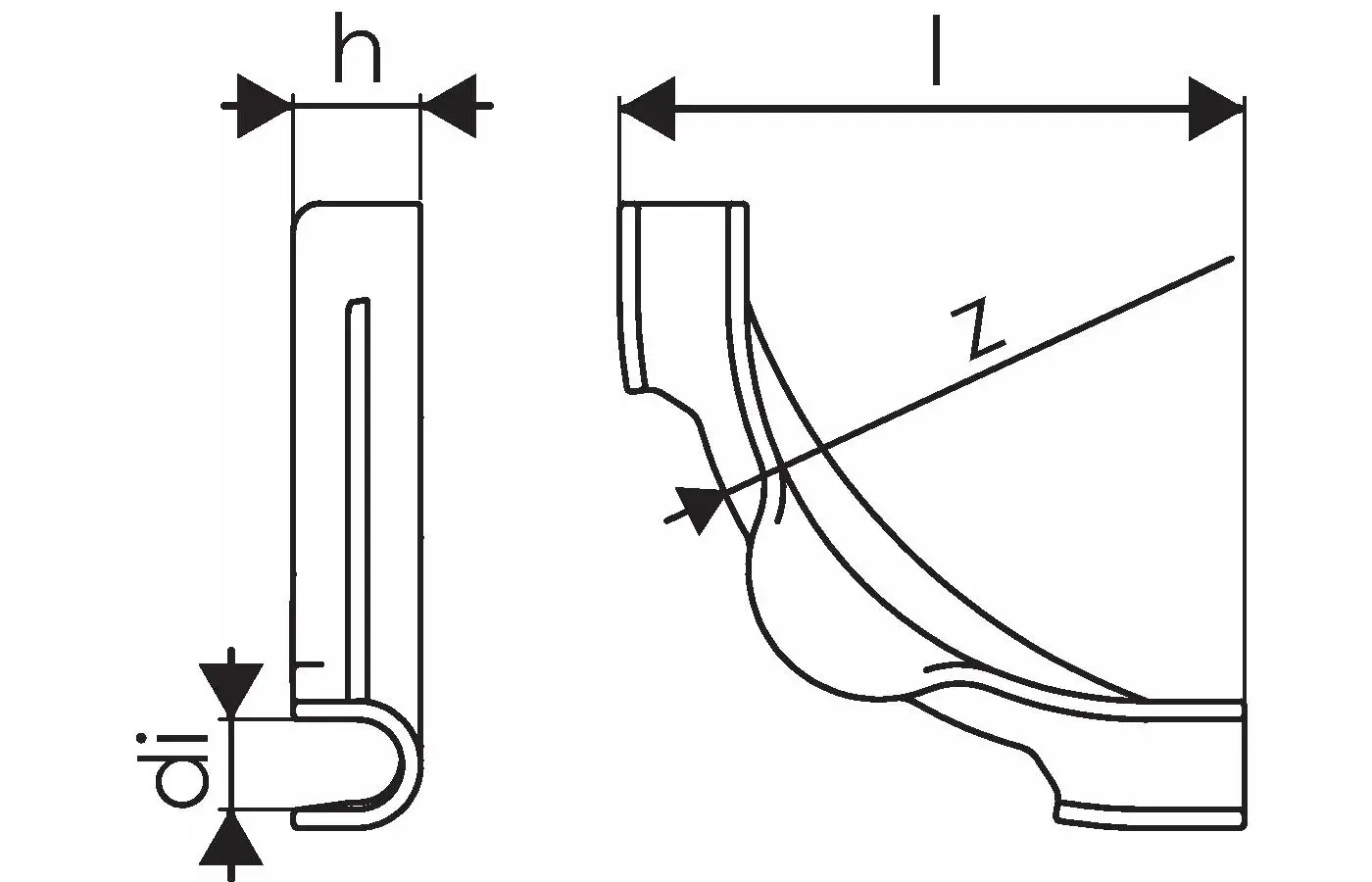 Rohrführungsbogen aus Kunststoff, montiert für Rohrleitungssysteme, mit gebogener Form und Anschlussbereich. Produkt von Uponor.