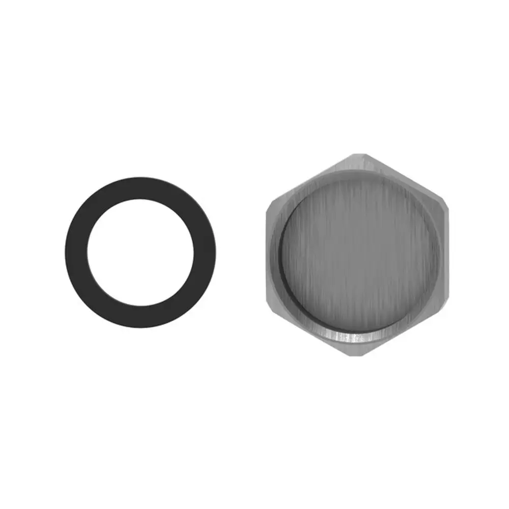 Brötje Stopfen, hexagonal mit glatter Oberfläche auf der einen Seite und O-Ring auf der anderen Seite, für den Einsatz in spezifischen Anwendungen.