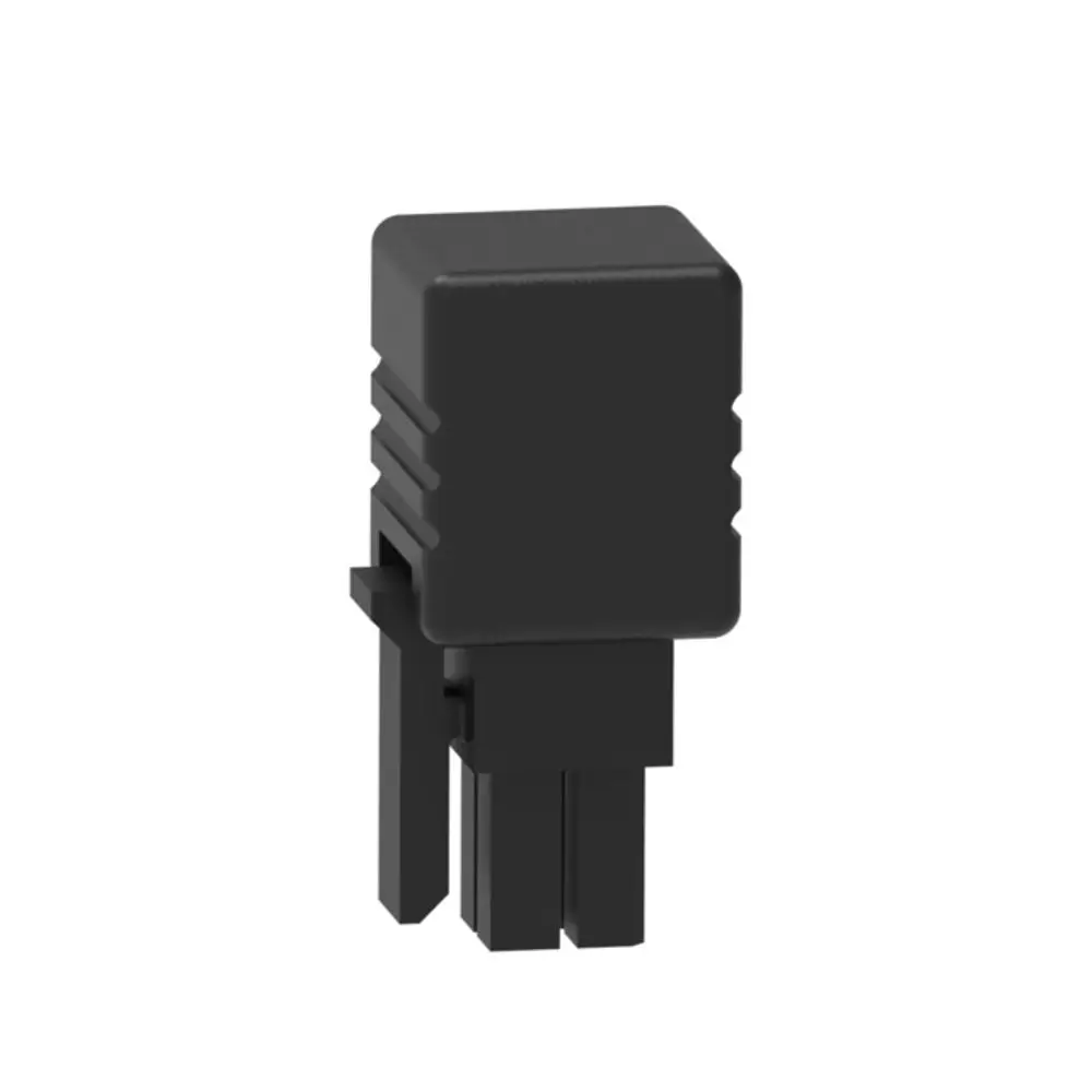 Schwarzer Abschlusswiderstand von Brötje, mit quadratischer Form und zwei seitlichen Anschlussstiften. Geeignet für allgemeine Anwendungen in elektrischen Systemen.