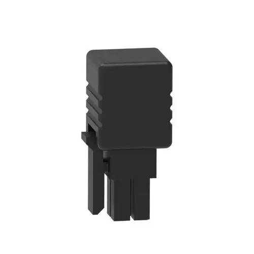 Schwarzer Abschlusswiderstand von Brötje, mit quadratischer Form und zwei seitlichen Anschlussstiften. Geeignet für allgemeine Anwendungen in elektrischen Systemen.