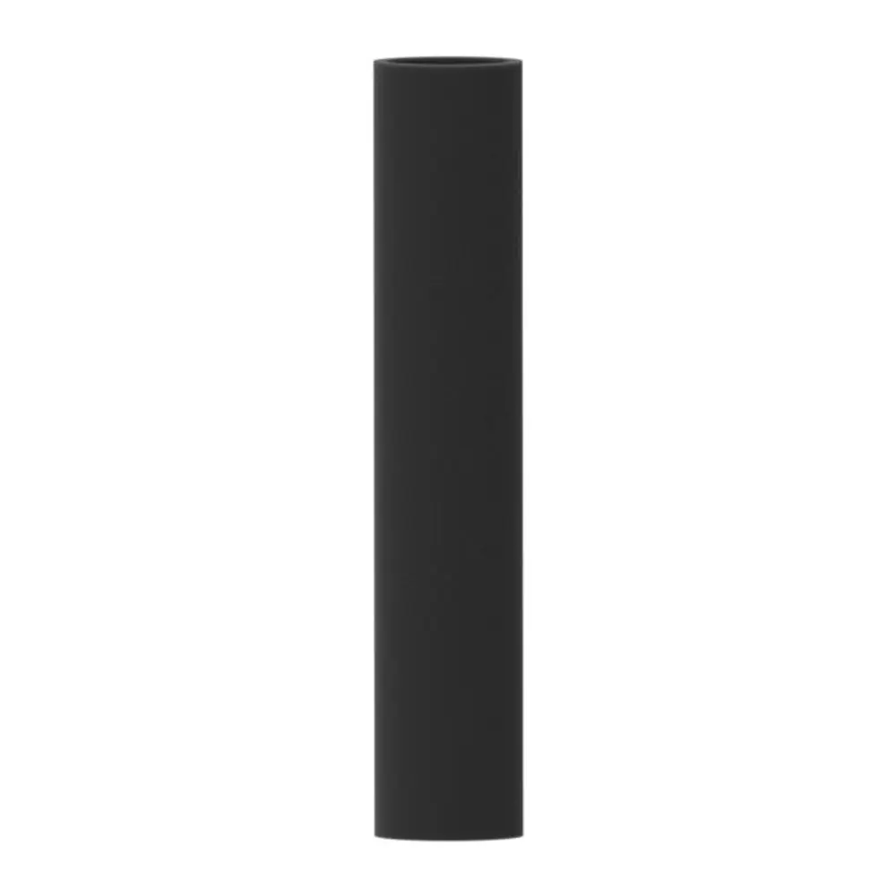 Schwarzes Rohr mit zylindrischer Form, passend für verschiedene Installationen, hergestellt von Brötje.