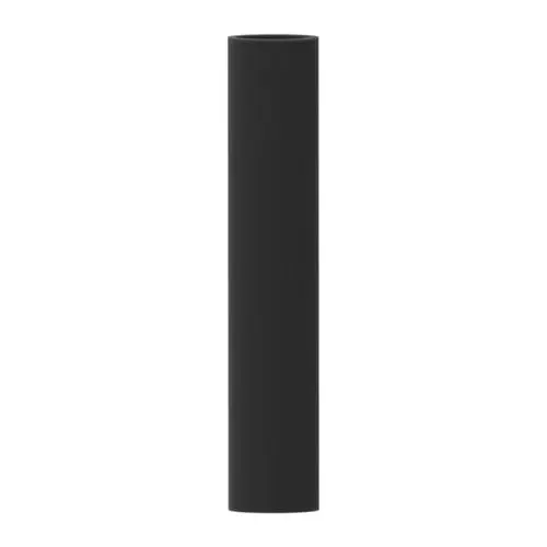 Schwarzes Rohr mit zylindrischer Form, passend für verschiedene Installationen, hergestellt von Brötje.