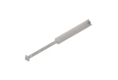 Gerade, metallische Verbindungselement für die Montage von Bauteilen. Gehört zur Produktreihe von Brötje.