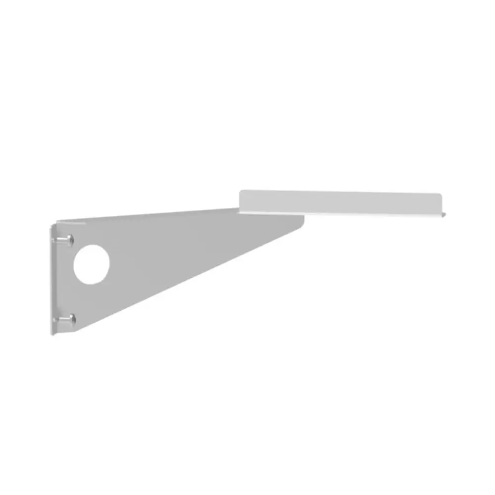 Wandhalterung aus Metall in silberner Farbe, geeignet zur Befestigung von Geräten. Marke Brötje. Klar definiertes Design ohne sichtbare Maße.