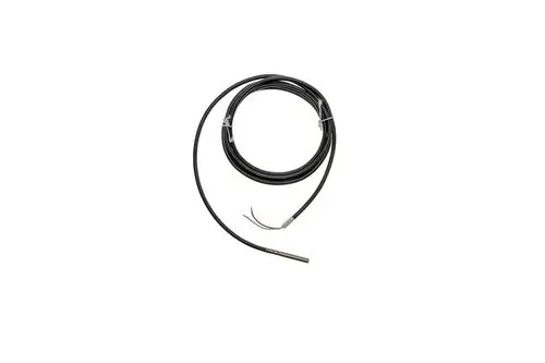 Temperaturfühler mit schwarzem Kabel und Metallsonde, hergestellt von Brötje. Die Kabelenden sind abisoliert für eine einfache Verbindung.