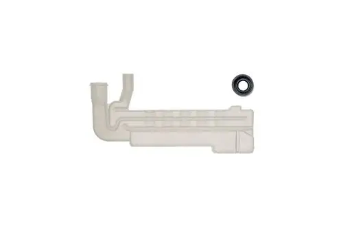Transparente Kunststoffkomponente von Brötje mit einem Anschluss und einem O-Ring, wahrscheinlich für die Verwendung in einem Heizsystem oder ähnlichem.