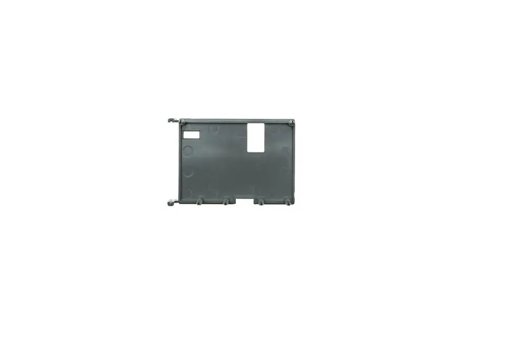 Graue Montageplatte von Brötje, rechteckig mit Ausschnitten und Befestigungselementen, für spezifische Installationen konzipiert.
