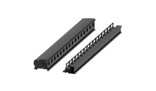 Heat Pipe Sammler von Brötje, bestehend aus zwei Modulen. Das obere Modul hat eine abgerundete Form, während das untere Modul lang und rechteckig mit Öffnungen gestaltet ist.