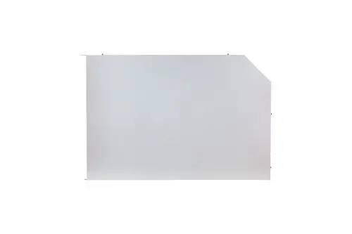 Brötje Verkleidung für eine Seitenwand, hinten-links, mit schlichter, rechteckiger Form und einfarbiger Oberfläche, montiert in einem neutralen Umfeld.