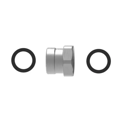 Rückschlagventil von Brötje, metallisch, zylindrische Form, umgeben von zwei schwarzen Dichtungsringen.
