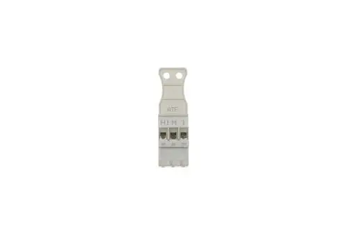 Stecker von Brötje in hellem Kunststoff mit zwei Anschlüssen, beschriftet mit "H1" und "M1", zur elektrischen Verbindung in Anwendungen.